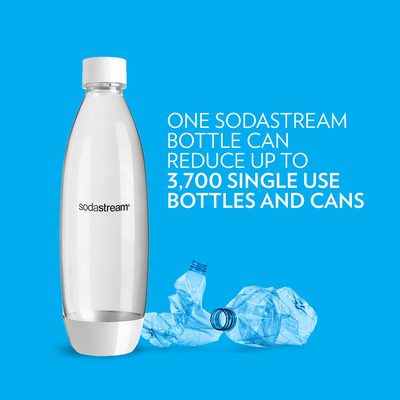 sodastream 0.5L Twin Pack Dishwasher Safe Slim Bottle (Black) Dishwasher Safe Black 0.5L Pack of 2