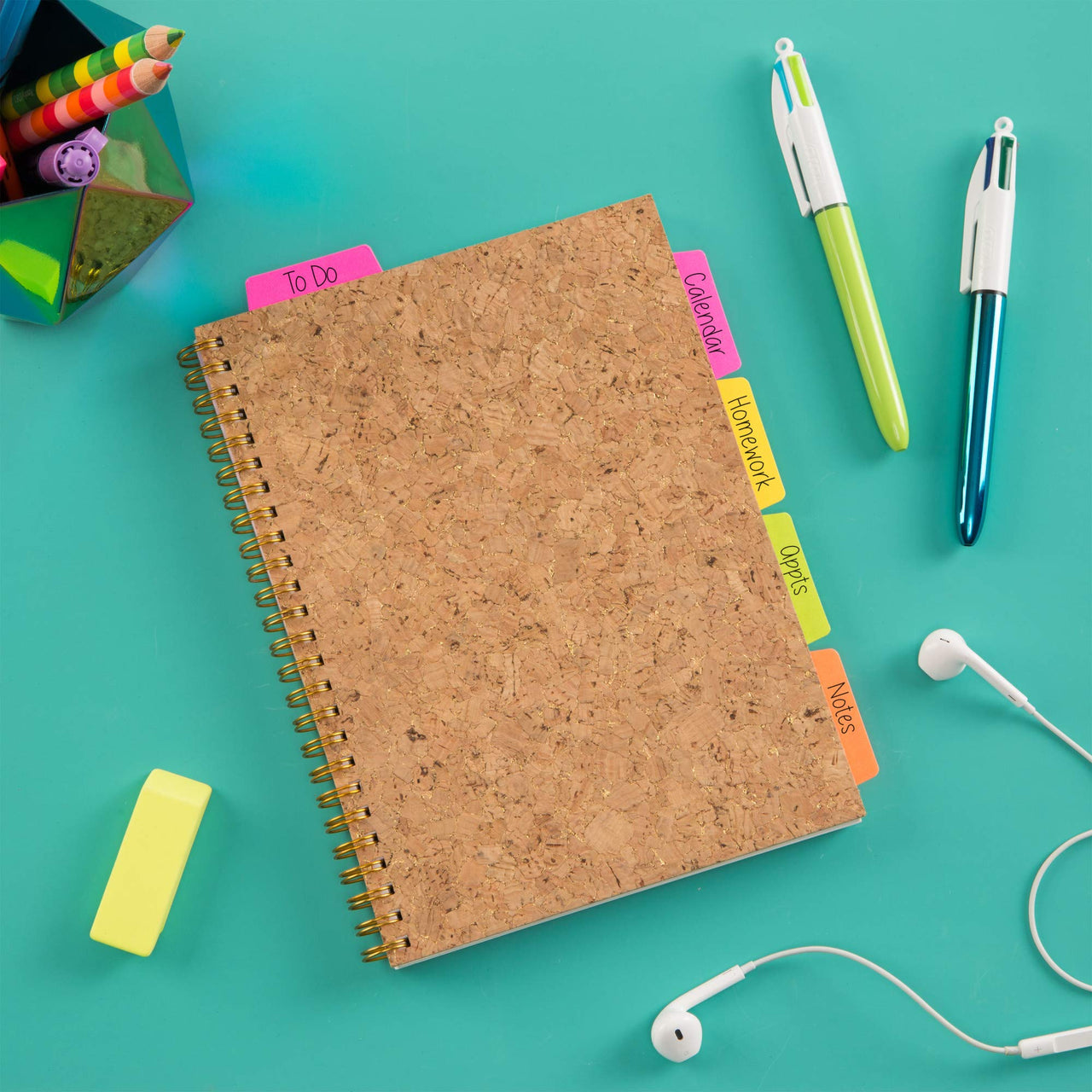 Avery Margin Ultra Tabs, 2.5" x 1", 2-Side Writable, Assorted Neon Colors, 48 Repositionable Page Tabs (74865) 48 tabs