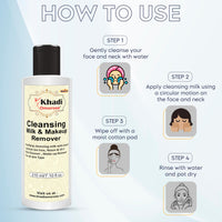 Khadi Omorose Cleansing Milk & Make-up Remover With Neem, Tea Tree & Vitamin E, 210 Ml