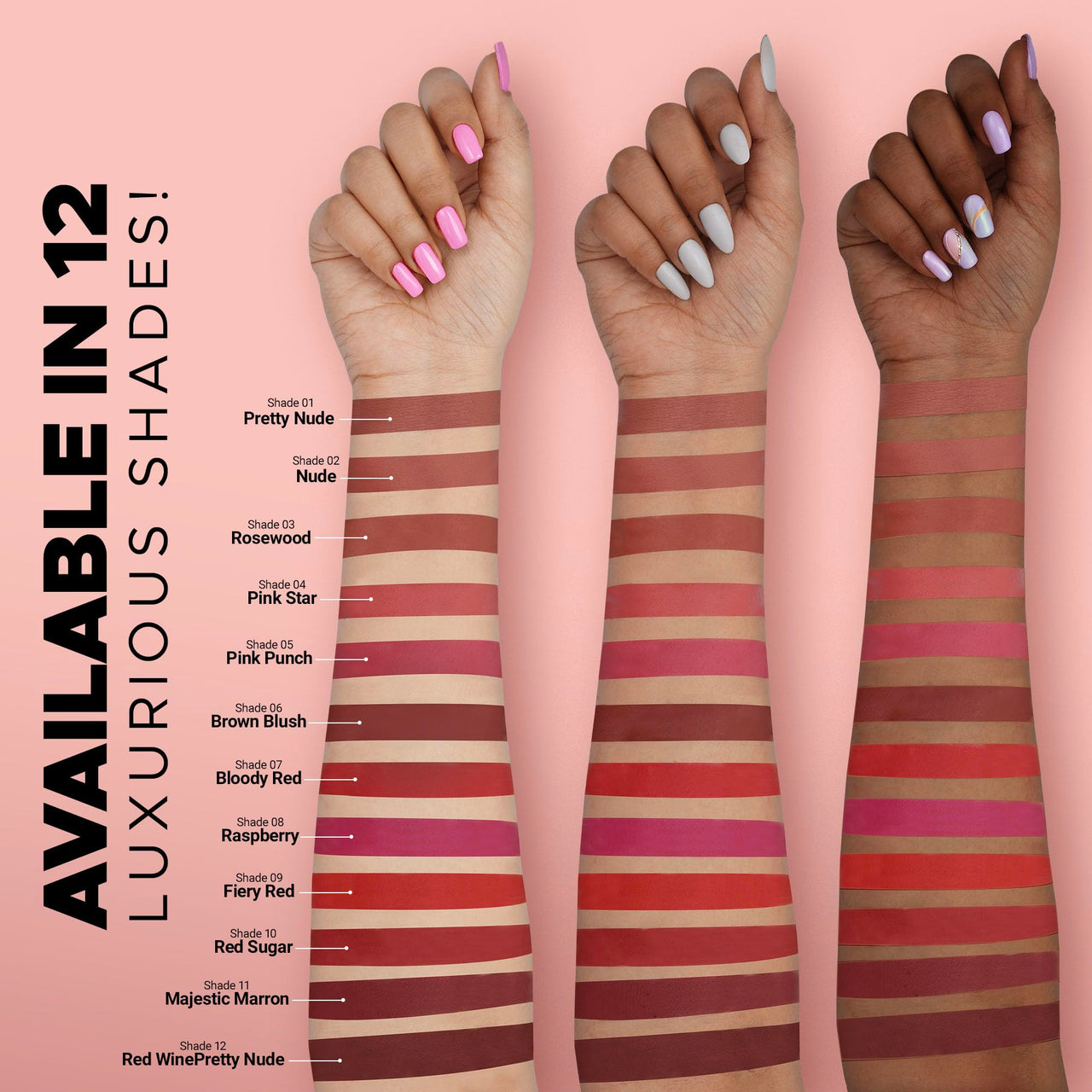 Hilary Rhoda Creamy Touch Lipstick | Infused with Olive Oil, Shea Butter & Vitamin E | Highly Pigmented & Creamy Texture | Long Lasting & Keeps Lips Moisturising - 4g(Fiery Red - Shade 09)