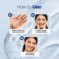 Hilary Rhoda Face & Body Cleansing Scrub Gel | Dead Skin Removing Cleansing Scrub Gel | Gently Exfoliates Skin Cells | Removes Dirt & Oil | 100ml (Blueberry -Shade 01)
