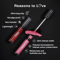DAZLLER All Day Matte Lipcolour|Moisturizing Kokum Butter|Non-Transfer & Smudge-Proof|8Hr Stay|Liquid Lipstick For Women|DLC043 Fruitcake|6G