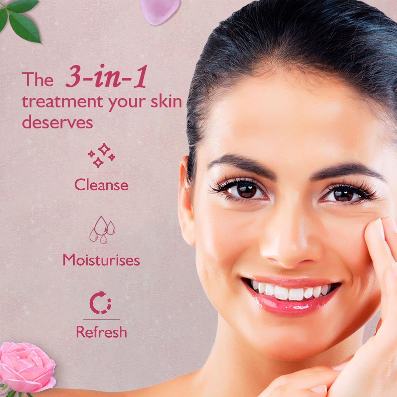 Dabur Gulabari Rose Glow Face Cleanser - 100mlx2 | Gentle Cleanser for All Skin Types | Cleaner, Balanced & Hydrated Skin
