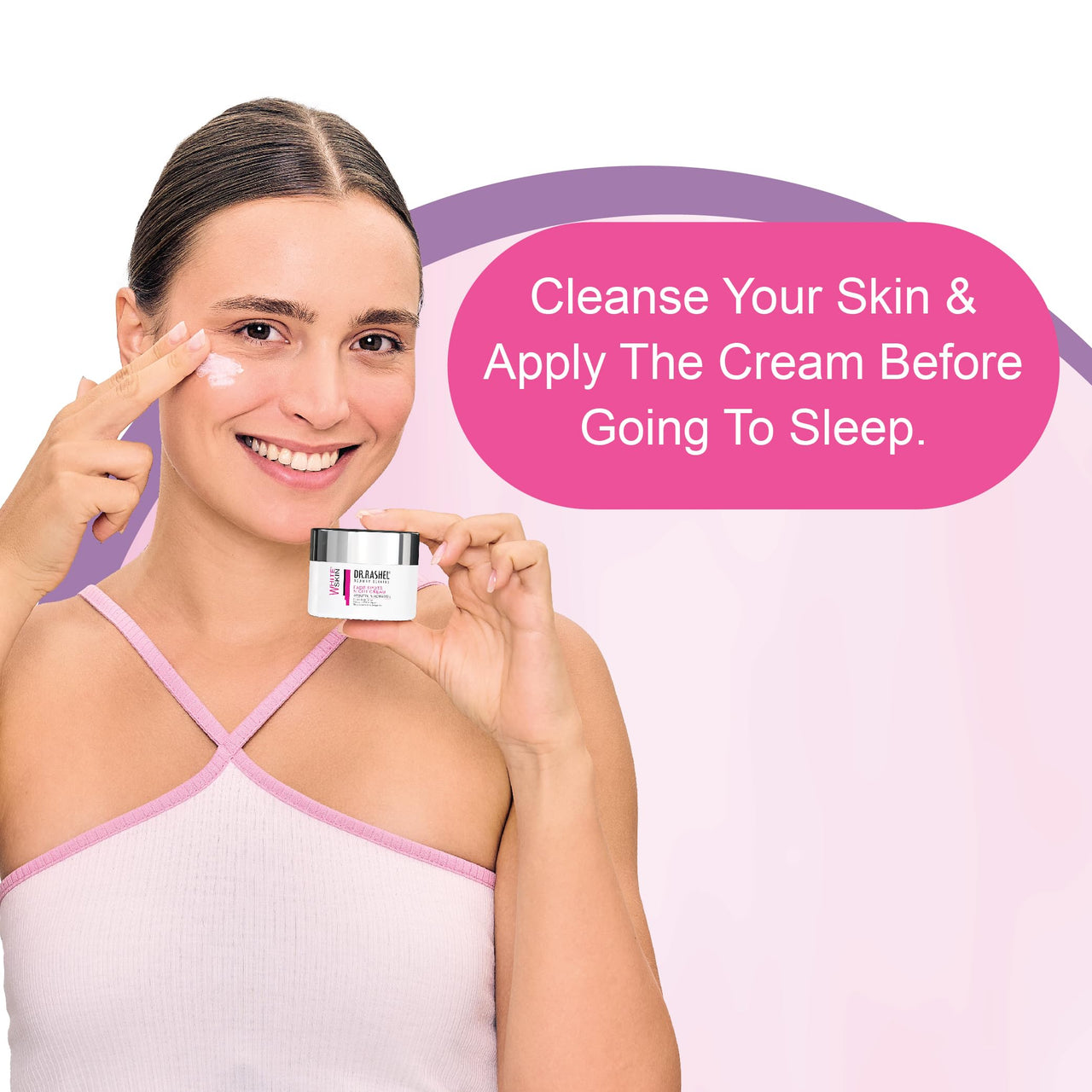 DR.RASHEL White Skin Face Night Cream For Women and Men (50 g) | All Skin Types | Reduces dark spots | Brightens, Nourishes and rejuvenates skin.