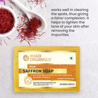 Khadi Organique Natural Herbal Saffron Soap Pack of 5