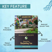 Golden Tips Summer Melody Second Flush Darjeeling Black Tea (8.81oz - 250 gm - 125 Cups)