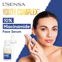 L'SENSA 10% Niacinamide Serum | Face Serum | Oil Free Radiance, Even-Toned skin, Clears Blemishes, Reduces Sebum & Pores | For All Skin Types | 10 ML.