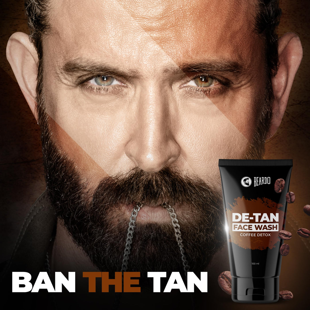Beardo DETAN & CHARCOAL Face Wash for Men (100ml x 2) | Facewash Combo that Removes Dirt & Reduces Tan | Goodness of Activated Charcoal & Coffee along with Aloe Vera provides Moisturization to Men's Skin