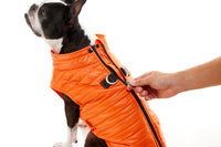 Gooby Puffer Vest Dog Jacket - Turquoise, Large - Ultra Thin Zip Up Wind Breaker with Dual D Ring Leash - Water Resistant Small Dog Sweater Coat - Dog Clothes for Small Dogs Boy or Medium Dogs Large chest (20.75