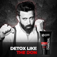 Beardo Activated Charcoal Face Wash, 100ml and BEARDO Ultraglow Face Cream SPF 30 for Men, 60g Combo
