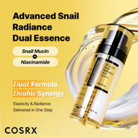 COSRX 74% Snail Mucin Dual Essence with Niacinamide 5% + | Anti Aging Face Serum for Dull Skin | Hydrates, Brightens and Repairs | Korean Skincare for Women & Men | 80 ml