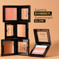 Hilary Rhoda Shimmer Bricks Highlighter Palette | Bronzers, Highlighters & Blushes | Highly Pigmented | Long Lasting & Illuminating Glow - 8.1g (Shade - 01)
