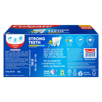 Colgate Strong Teeth Toothpaste, 800g (200g*4), India's No: 1 Toothpaste Brand, Calcium-boost Tooth Paste for 2X Stronger Teeth, Whitens Teeth, Fresh Breath & Prevents Cavities (Combo Pack Offer)