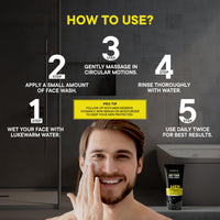 Men Deserve Skin Brightening Face Wash for Men | De-TAN Face Wash for Men with Saffron and Papaya | Sulphate and Paraben Free