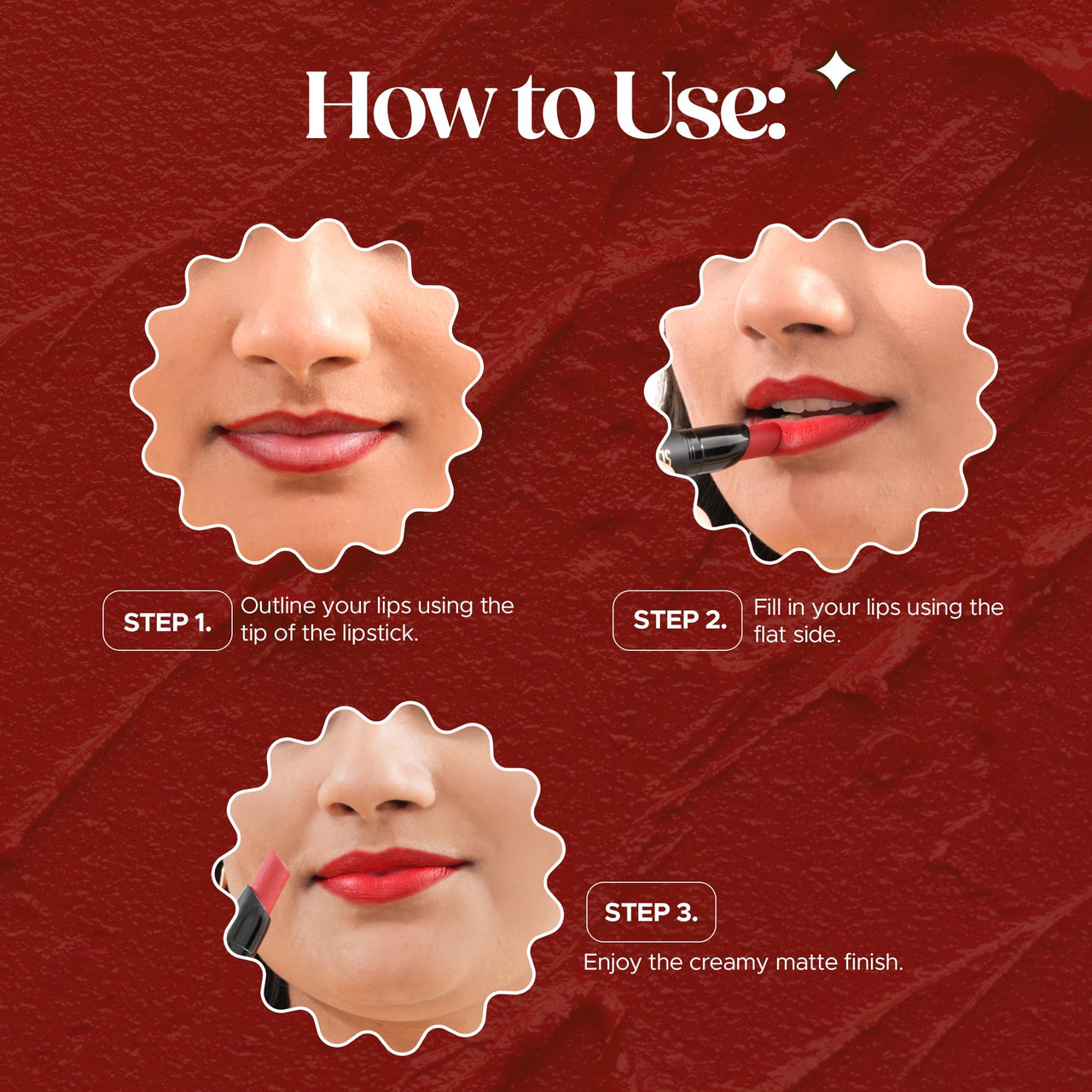 Hilary Rhoda Slay All Day Matte Lipstick | Transfer-proof & Smudge-proof | Long-Lasting & Premium Creamy Lipstick | Waterproof & Vibrant Colour lipstick | 2.6g (Crismon Red - Shade 09)