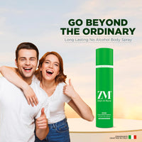 ZM ZAYN & MYZA EDGE NO ALCOHOL BODY SPRAY I REFRESHING I ODOR PROTECTION I SKIN-FRIENDLY I LONG LASTING DEODORANT FOR MEN & WOMEN, 150 ml