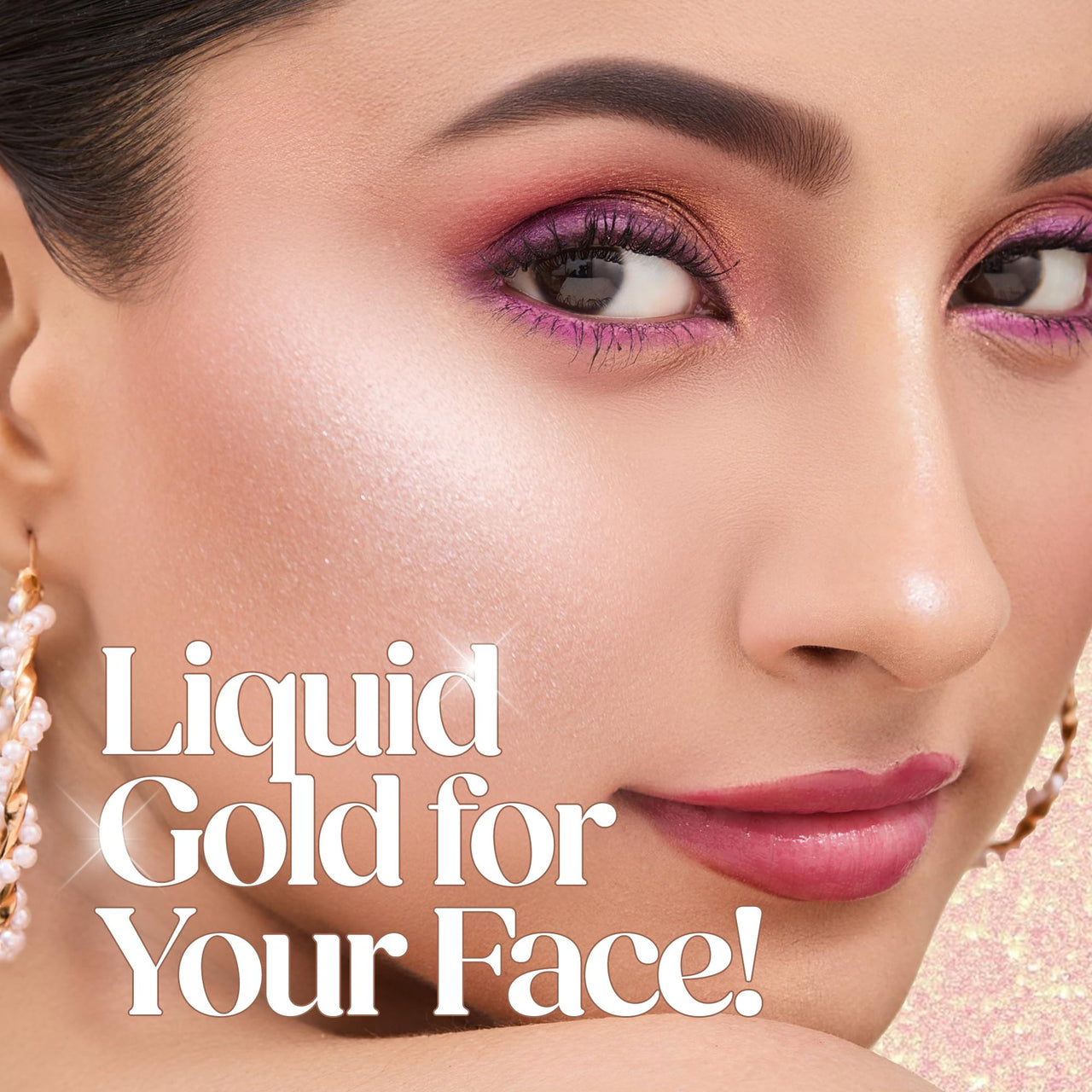 Hilary Rhoda Ultra Glow Liquid Highlighter | Illuminating & Glitter Liquid Highlighter | Dewy Finish | Cruelty-Free & Vegan | Luminescent Finish | Weightless Formula -3.8g (Ultra Copper - Shade 04)