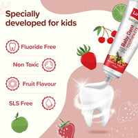 LuvLap Naturals 100% Natural Baby Toothpaste 100g, Bubble Fruit Flavour, SLS & Fluoride Free Kids Toothpaste, Removes Plaque, Prevents Bacteria, Ensures White Teeth, Neutral pH, 12M+(Pack of 2)