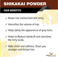 THE FOREST HERBS Natural care from nature 100% Pure Shikakai Powder, Acacia Concinna Excellent Hair Conditioner Powder For Hair 200g, All, (1 count)