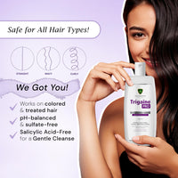 Trigaine PRO Daily Anti-Dandruff Shampoo 225 ml | Dermatologically Tested | Reduces Itching, Flaking & Scalp Irritation with Climbazole, Piroctone Olamine & ZPTO | Salicylic Acid Free Formula
