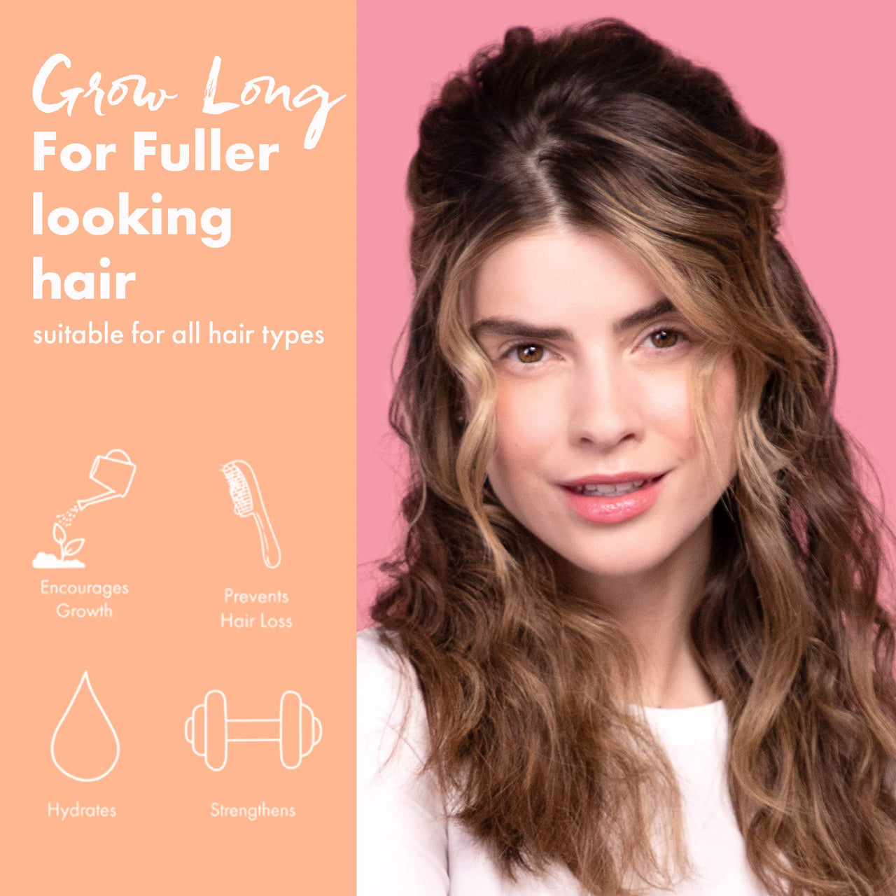 Umberto Giannini Grow Long Hair Lengthening Conditioner | For Healthier & Fuller Looking Hair | Vegan & Cruelty Free - 250 ml (Pack of 1)