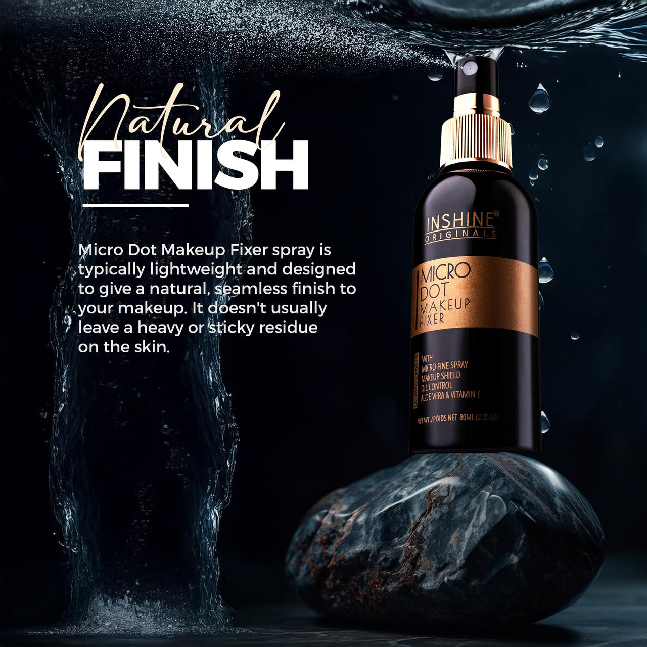 INSHINE ORIGINALS Micro Dot Makeup Fixer Spray - Setting Spray for Long-Lasting Makeup, Hydrating & Lightweight Formula