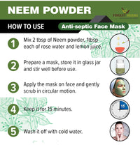 The Forest Herbs Natural Care From Nature 100% Pure Neem Leaves Powder 200 Grams (Sun Dried & Stemless) for Face, Skin, Hair Growth Pack