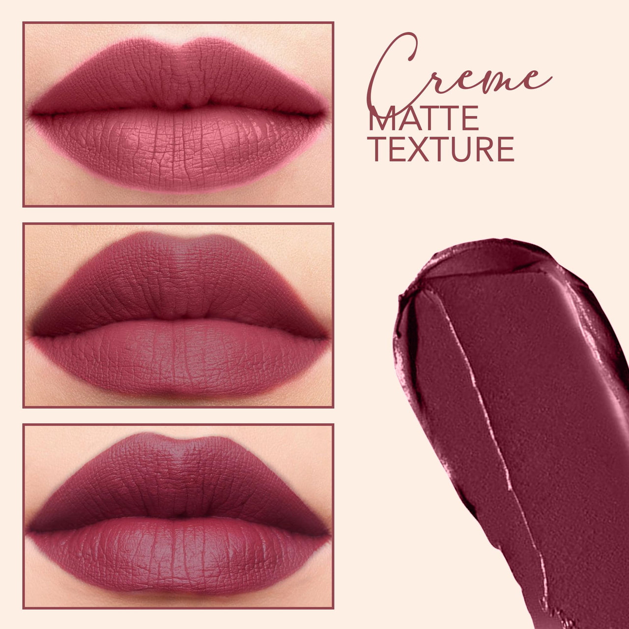 Carlton London Creamy Matte Stardust Bullet Long Stay Lipstick |Enriched with Vitamin E, Castor oil | Intense Colour, Moisturised Lips, Smooth & Light |Upto 8 hrs- 4Gm. (Dusky Rose)