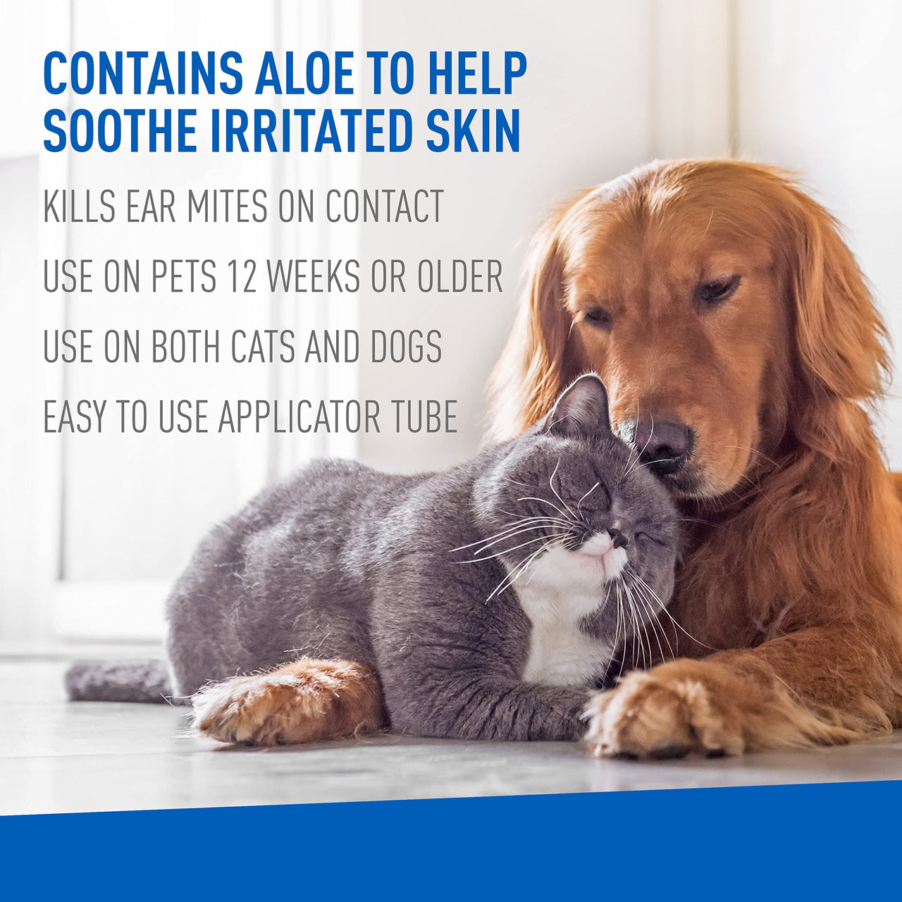 Adams Ear Mite Treatment For Dogs and Cats Over 12 Weeks, Kills Ear Mites On Contact, Relief For Dogs and Cats Suffering From Ear Mites, Soothing Aloe and Lanolin Formula .5 Fl Oz