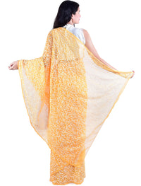 Lavangi Women's  Lucknow Chikankari Tepchi Work Georgette Saree