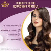 Bajaj Almond Drops Anti Hairfall Conditioner, 175ML, For Dry & Frizzy Hair, With Almond Oil & Vitamin E to Reduce Frizz & Smoothen Hair, Ideal for all Hair Types, 1 Count