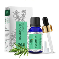 Rey Naturals Pure Rosemary Essential Oil For Hair Growth, Hairfall Control, Dandruff & Skin | Non Greasy Rosemary Oil for Skin, Body and Shiny Soft Hair | Hair Oil For Women & Men - 15ml