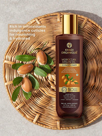 Khadi Organique Moroccan Argan Oil Hair Conditioner For Frizz Control & Extra Smooth and Shiny Hair (Pack of 2) 400 ml