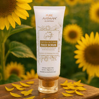 Pure Aatman Sunflower & Rice Granule Effective Face Scrub | Extra Gentle Exfoliator for Smooth & Radiant Skin | Remove dead skin cells, unclog pores | Only Natural Ingredient Used | Result Oriented | For Both Men & Women