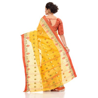 Brajawasi Women's  Pure Cotton Bengal Tant Handloom Saree Without Blouse Piece (ND-1)