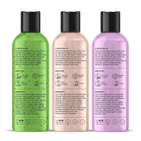 Botanic Hearth Body Wash Set of 3 – British Rose, Neem & Lavender | Hydrating & Purifying Shower Gel | Deep Cleansing, Refreshing & Nourishing | For All Skin Types | 118ml Each