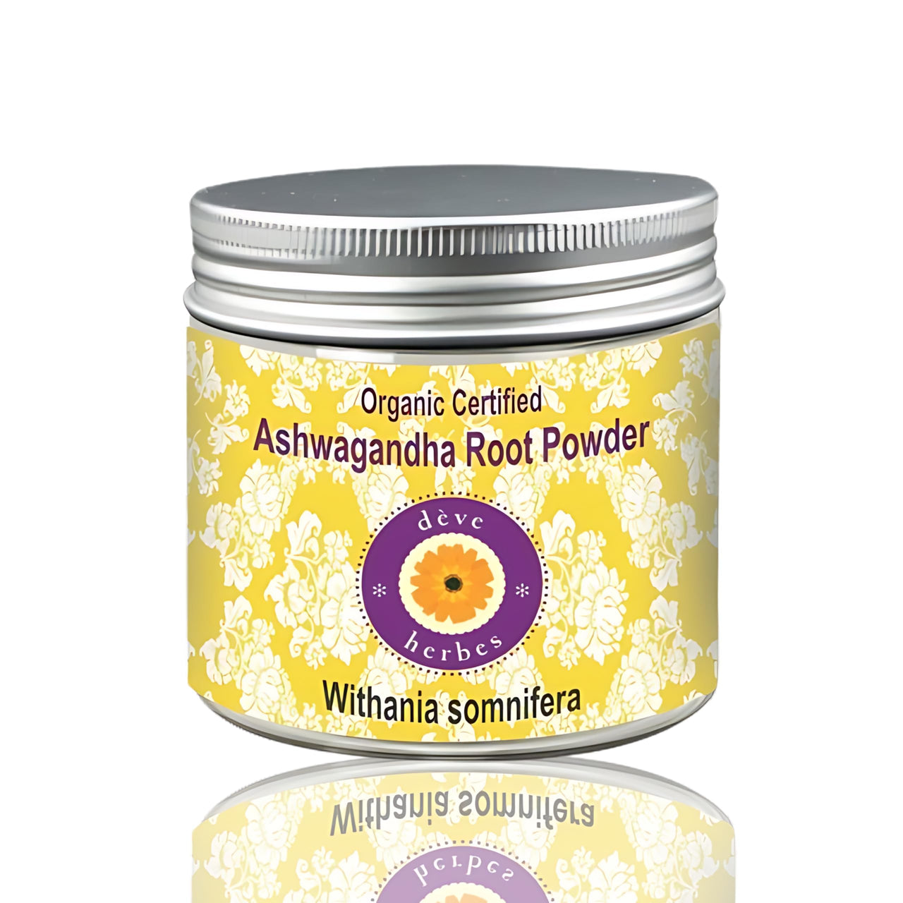 Deve Herbes Pure Ashwgandha Powder (Withania somnifera) Organic Certified Natural Therapeutic Grade 50gm (1.76 oz)