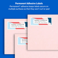Avery Printable Return Address Labels with Sure Feed, 2/3