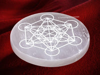 Selenite Crystal Charging Plate For Crystals And Healing Stones, 4.5
