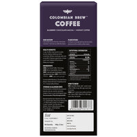 COLOMBIAN BREW COFFEE Blueberry Chocolate Mocha Instant Coffee Powder Box, No Sugar Vegan, 100 Grams