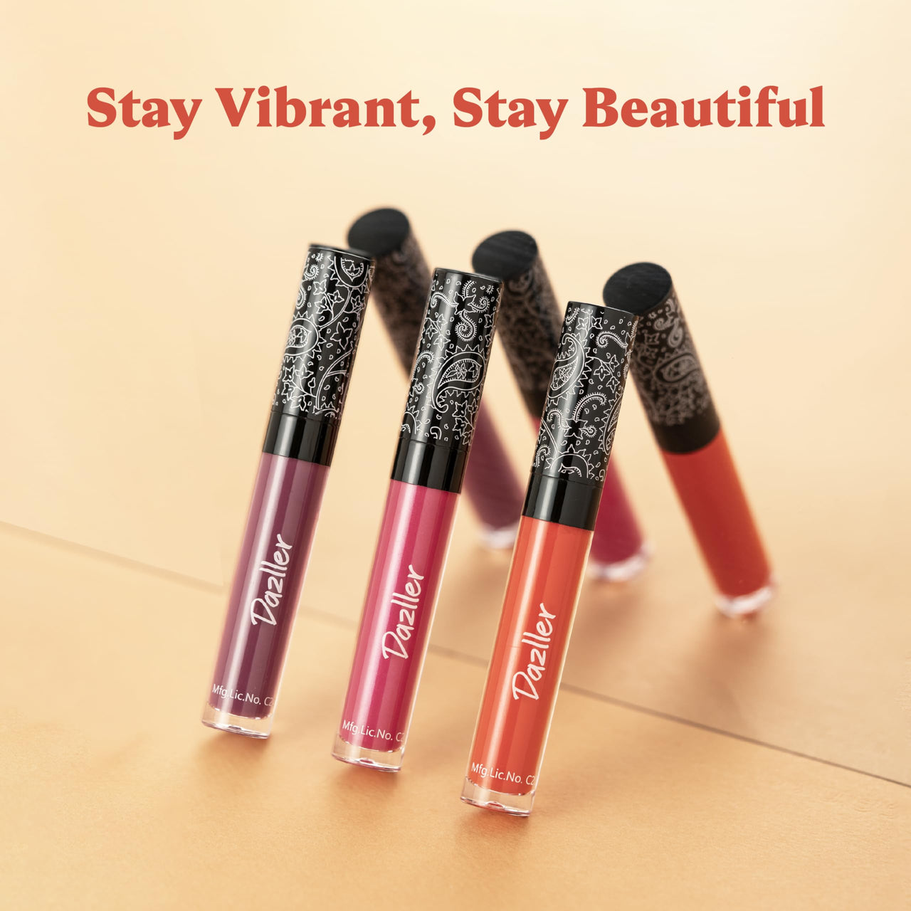 DAZLLER All Day Lipcolour|Moisturizing Kokum Butter|Non-Transfer & Smudge-Proof|8Hr Stay|Matte Liquid Lipstick for Women|Dlc003 Autumnspice|6G