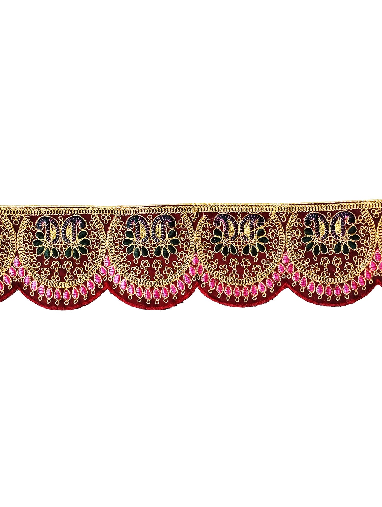 CARTZEYE Embroidery Heavy Work Trim Lace Border for Saree, Kurti, Dresses, Bandhani, Lehenga, Decorative Ribbon