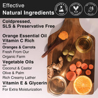Soulflower Orange Carrot Handmade Soap 100% Natural, Cold-Processed Bath Bar with Essential Oils for Brightening Skin Tone, 150g (Pack of 2)