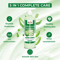 Bee One 24 Hr Aloevera Moisture Lock Body Lotion 1000ml | Hydrating Formula for Soft & Supple Skin, Long-Lasting Moisture & Nourishment | Suitable for all skin types