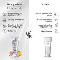 Ayouthveda Pearly White Face Wash for Glowing & Radiant Skin| Enriched With Anti-oxidants & Vitamin C| Suitable For Normal & Oily Skin| Men & Women Daily face wash(Pack Of 3-100ml each)