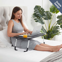 Nestl Lap Desk for Laptop - Foldable Laptop Desk for Bed and Couch, Portable and Lightweight Laptop Stand for Bed Breakfast, Working, Reading, and Writing, Black Lap Table, Large Laptop Tray