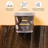 Bryan & Candy Sugar Body Scrub PH 5.5 For Tan Removal & Exfoliation | For Women & Men | 250g (Cocoa Shea)