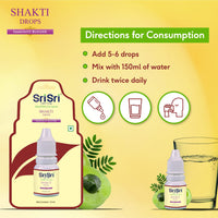Sri Sri TATTVA shuddhta ka naam Shakti Drops - Ayurvedic Immunity Booster For Adults & Kids - Natural Drops For Strength & Stamina - Relief From Cough, Cold & Sore Throat - 10Ml (Pack Of 3)