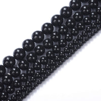 Natural Stone Beads 6mm Black Onyx Agate Gemstone Round Loose Beads Crystal Energy Stone Healing Power for Jewelry Making DIY,1 Strand 15
