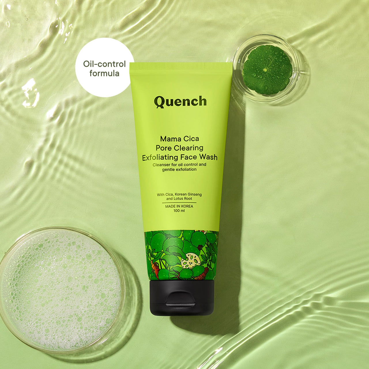 Quench Pore Clearing Exfoliating Face Wash | Korean Face Wash | Made in Korea (100ml)